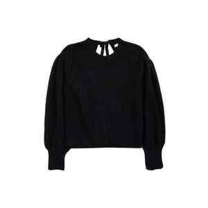 1901 Girl's Kid's Bow Back Sweater In Glitter Black Blossom Size L 10-12